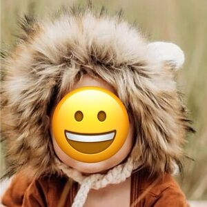 Faux fur bonnet 12-24 months size small